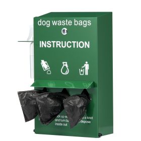 Dog Poop Bag Dispenser with Hand Wash Bottle, Lockable Outdoor Dog Waste Bag Holder with 600 Waste Bags, Stake, Pole