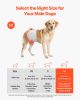 Disposable Male Dog Diapers, Super Absorbent Male Dog Wraps, 360 �� Leak-Proof Belly Bands with Wetness Indicator for Doggies in Heat, Training
