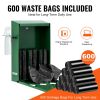 Dog Poop Bag Dispenser with Hand Wash Bottle, Lockable Outdoor Dog Waste Bag Holder with 600 Waste Bags, Stake, Pole