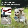 Small Dog Toys, Puppy Balls, Dog Balls with Straps for Small Breed, Soccer Ball for Dogs, Puppy Toys, Dog Birthday Gift (Blue Red, 3.5 inch)