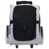 Pet Trolley Grey Fabric Collapsible Pet Trolley Rectangular