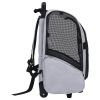 Pet Trolley Grey Fabric Collapsible Pet Trolley Rectangular