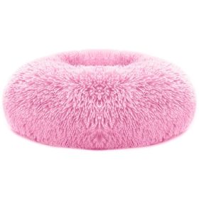 Pet Dog Bed Soft Warm Fleece Puppy Bed Dog Cozy Nest Sofa Bed Cushion L Size (Option: Pink-L)