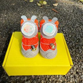 2026 New Glowing Dog Shoes 4PCS LED Light-Up Anti-Slip Paw Protector For Small Medium Dogs Night Safety Visibility Outdoor Shoes (Option: Orange-S  1.38W  1.77L)
